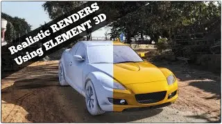 Add 3D Car Model to footage with Realistic Render using Element 3D | After Effects tutorial