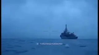 Ukrainian DRONE hit Russian SHIP