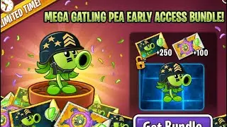 Plants vs. Zombies 2: Premium Plant Quest! Mega Gatling Pea (2023)