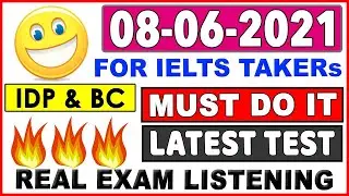 IELTS LISTENING PRACTICE TEST 2021 WITH ANSWERS | 08.06.2021