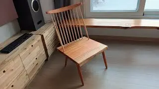 building live edge Lounge chair, inspired by George Nakashima