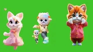 Cat Romantic Green Screen Video Dance