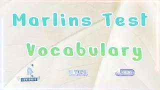 Marlins Test For Seafarer - Vocabulary