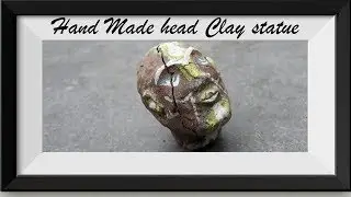 hand made head clay statue