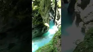 What a blue - Tolminska korita #slovenia #river #triglav #shorts
