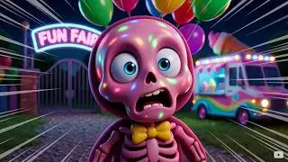 Dancing Skeleton at the Fun Fair Fun Carnival 💀🎡 | Cartoon for children and fun