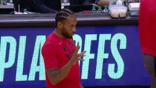 Kawhi Leonard and Raptors Routine before Game