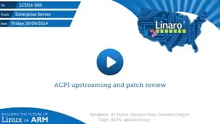 LCU14-505: ACPI upstreaming and patch review