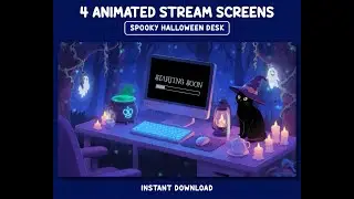 Purple Halloween Desk Overlay | Best Stream Overlays & Twitch Themes
