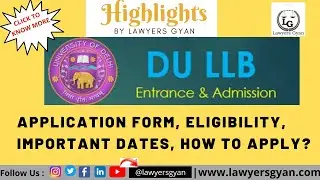 DU LLB 2021 | Delhi University Exam | LLB Entrance | DU