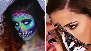 УСТРАШАЮЩИЕ ПРЕОБРАЖЕНИЯ НА ХЭЛЛОУИН😍🎃 |  СТРАШНЫЙ ГРИМ МАКИЯЖ ПОДБОРКА