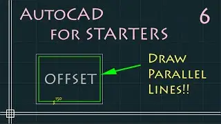 AutoCAD 2D Tutorials - 6. How to use OFFSET (drawing parallel lines)
