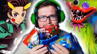 NEW POPPY PLAYTIME CHARACTER! & DEMON SLAYER PIKACHU!? Opening Mystery Toy Bags!