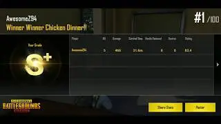 My second PUBG win!!!