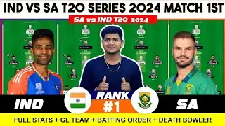 SA vs IND , SA vs IND Match 1ST T20  Prediction, South Africa vs India Team