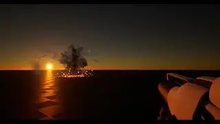 Smoke explosion with gun shot