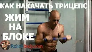 Как накачать трицепс. Тяга блока. Как правильно выполнять
