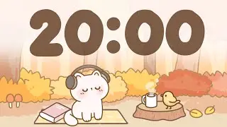 20 Minute Timer for classroom 🧡 Autumn Study music