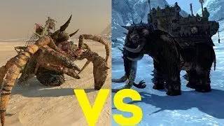 Гниющий левиафан vs Боевой мамонт Total War Warhammer 2. тесты юнитов v1.5.0.