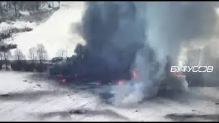 The  93rd brigade destroy the experienced Russian T-80UM2 with the Drozd active defense system!!