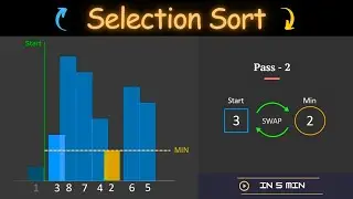 SELECTION SORT in 5min | Animation with Code [ASMR]
