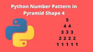 Python Number Pattern in Pyramid Shape 4