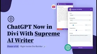 ChatGPT Now in Divi with Supreme AI Writer for Divi 💬