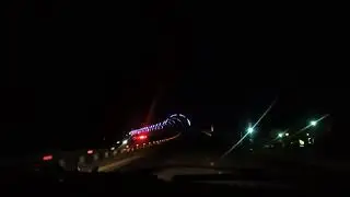 Мост через Тагильский пруд, ночью.