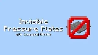 Invisible Pressure Plates with Command Blocks - MCPE/Win10/Xbox/Switch