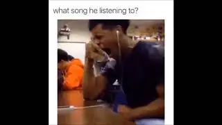 what song he listening to?