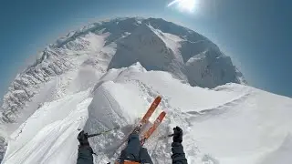 Skier falls off 100ft cliff set