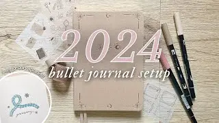 MY 2024 BULLET JOURNAL SETUP ☕️🕯📖 + a flip through of my january spreads! | journal with me