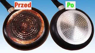 Don't throw away your pan - just clean it without scrubbing👍 easy way to remove burnt on food