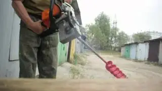 Ледобур  из пилы.