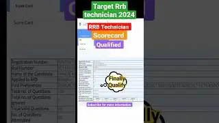Rrb technician my scorecard 😁rrb ntpc scorecard 😁 rrb Bilashpur cutoff 