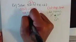 Math with Marilyn-Solving Linear equations with grouping symbols
