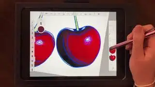 Realistic Drawing of Cherries Part 3b: Cherry Details & the Second Cherry (Sketchbook App)