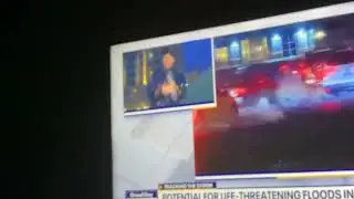 Fox 7 person gets slapped by rain in hurricane/tropical storm Helene￼
