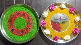 navratri thali decoration ideas | 2 ideas for navratri special #navratri #thalidecoration