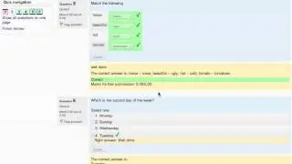 Moodle - Attempting quiz as a student and analyzing its report