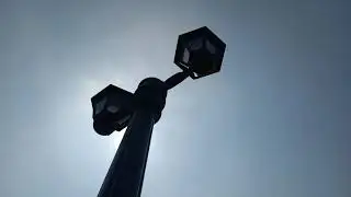 Street Light Lamp Post and Sunlight (Free Video)