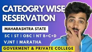 Categorywise Reservation in Government/private Medical Colleges😱| Maharashtra State New Updates