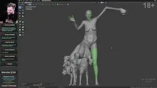 Королева псов. Ретопология в Retopoflow Blender #3