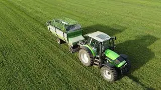 Letzter Schnitt Gras  Ladewagen