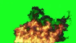 Realistic Smoke and Fire Effect 2 green screen video, 
