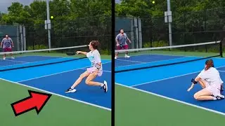 Maya has some CLOSE calls playing pickleball with Russel