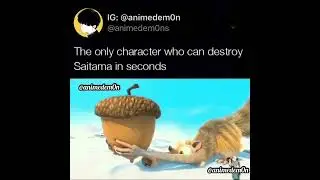 the only character who can destroy saitama in seconds #opm #scrat #saitama #iceage