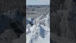 Зима уходит красиво! Величественная панорама с горы Кусимова. Видны все высокие горы Южного Урала