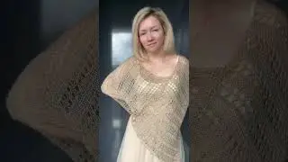 Ажурная накидка из прямоугольников