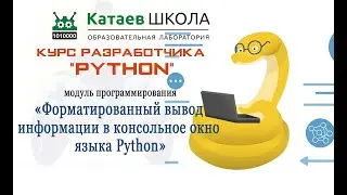 Урок 2. Расширенные методы print для форматированного вывода данных в консольное окно Python.
